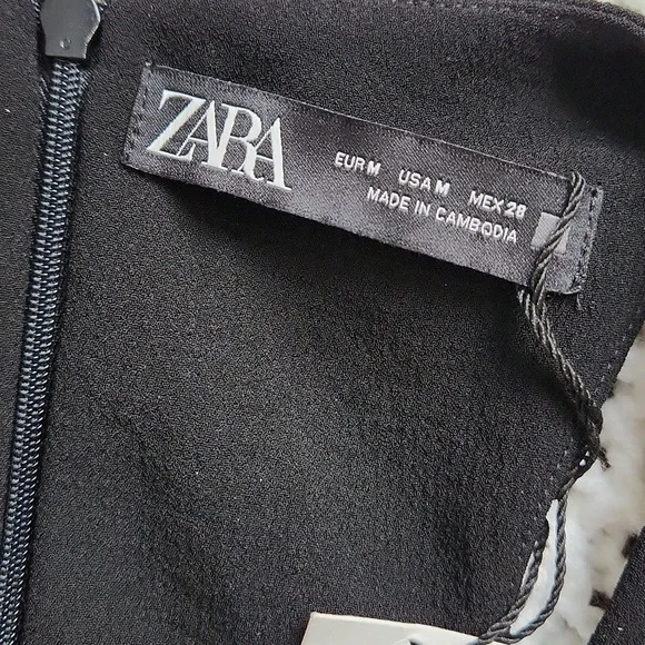 Zara Jacquard, one cold shoulder midi women dress size Medium - Picture 7 of 11